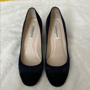 L.K.Bennett London Francesca Two Tone Round toe and Chunky Heel Pumps